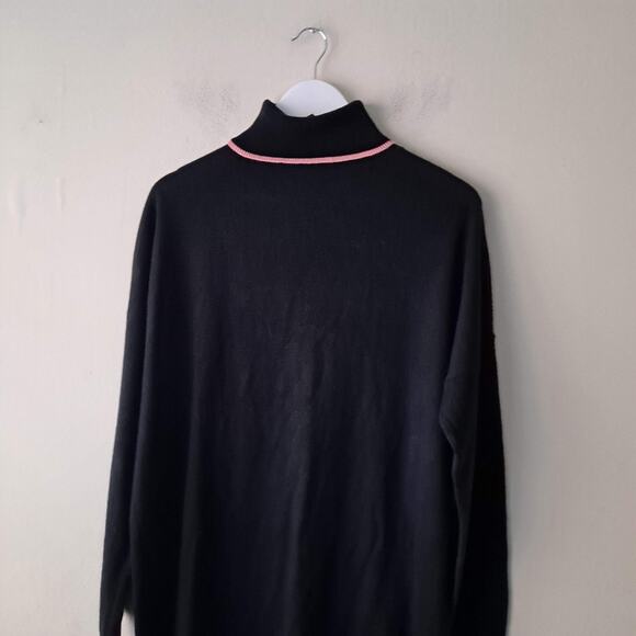 Collusion Turtleneck Sweater Dress Long Sleeve Mini Shift Pullover Black Size 12 - Picture 6 of 12